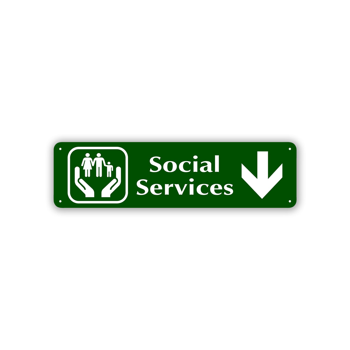 Social Services Aluminum Street Sign Green