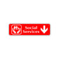 Social Services Aluminum Street Sign Red