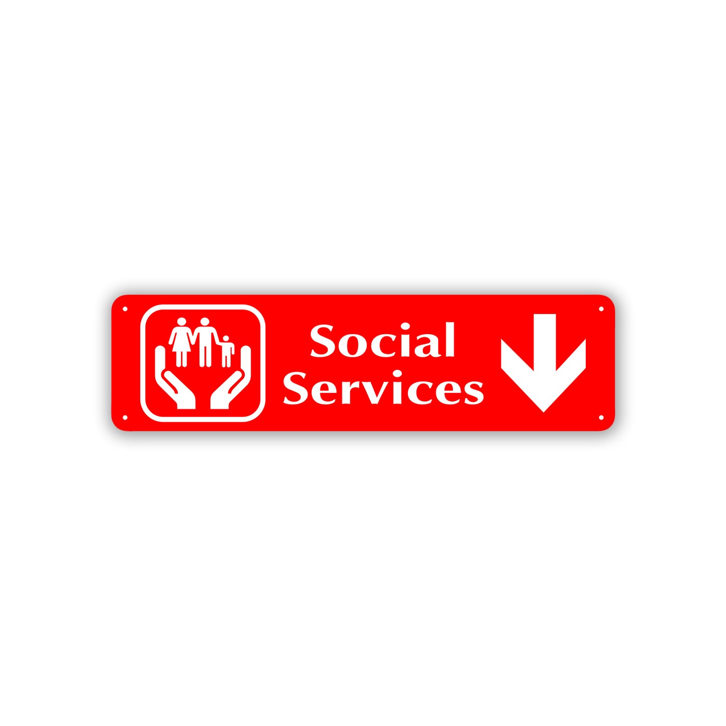 Social Services Aluminum Street Sign Red