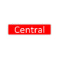 Central Aluminum Street Sign Red