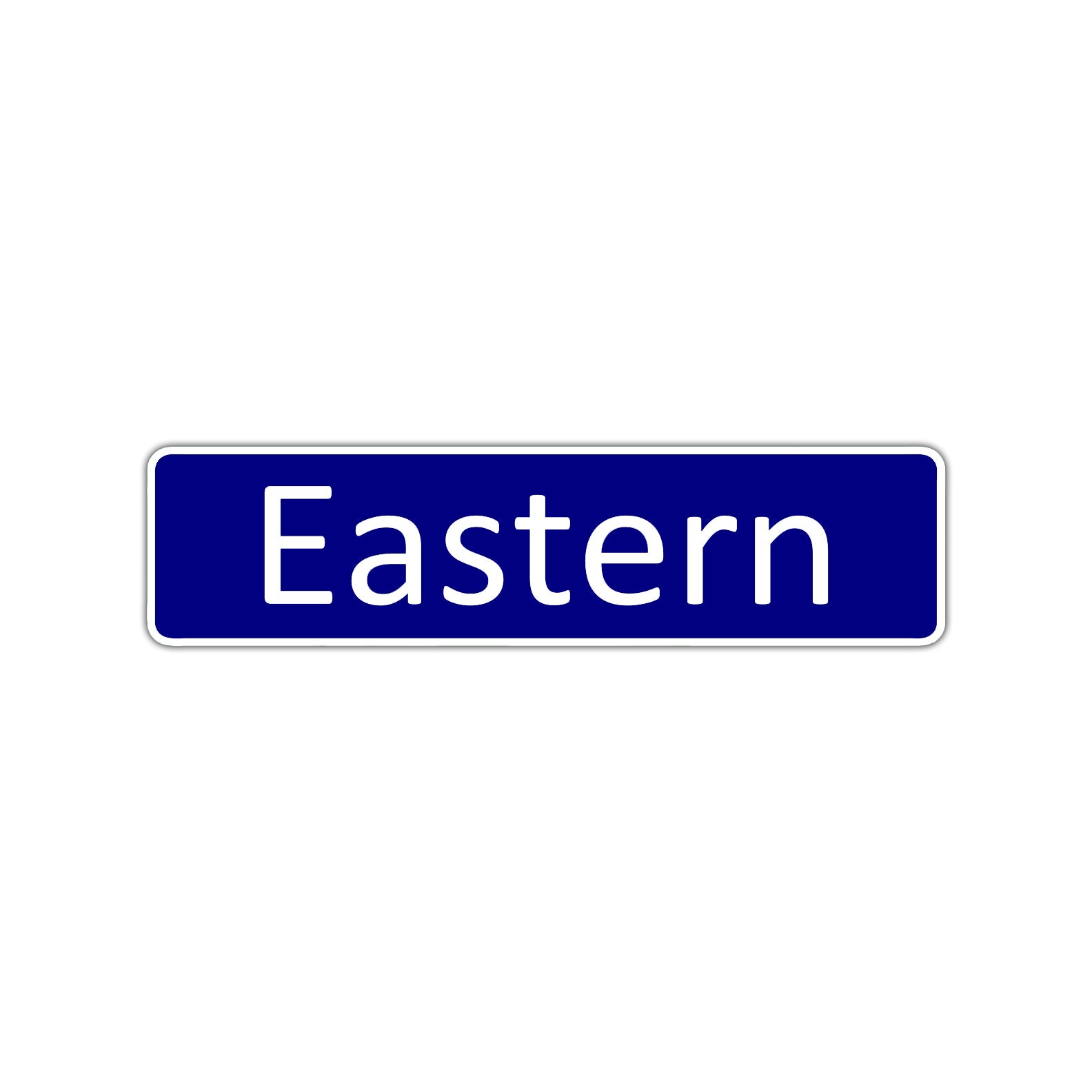 Eastern Aluminum Street Sign Blue