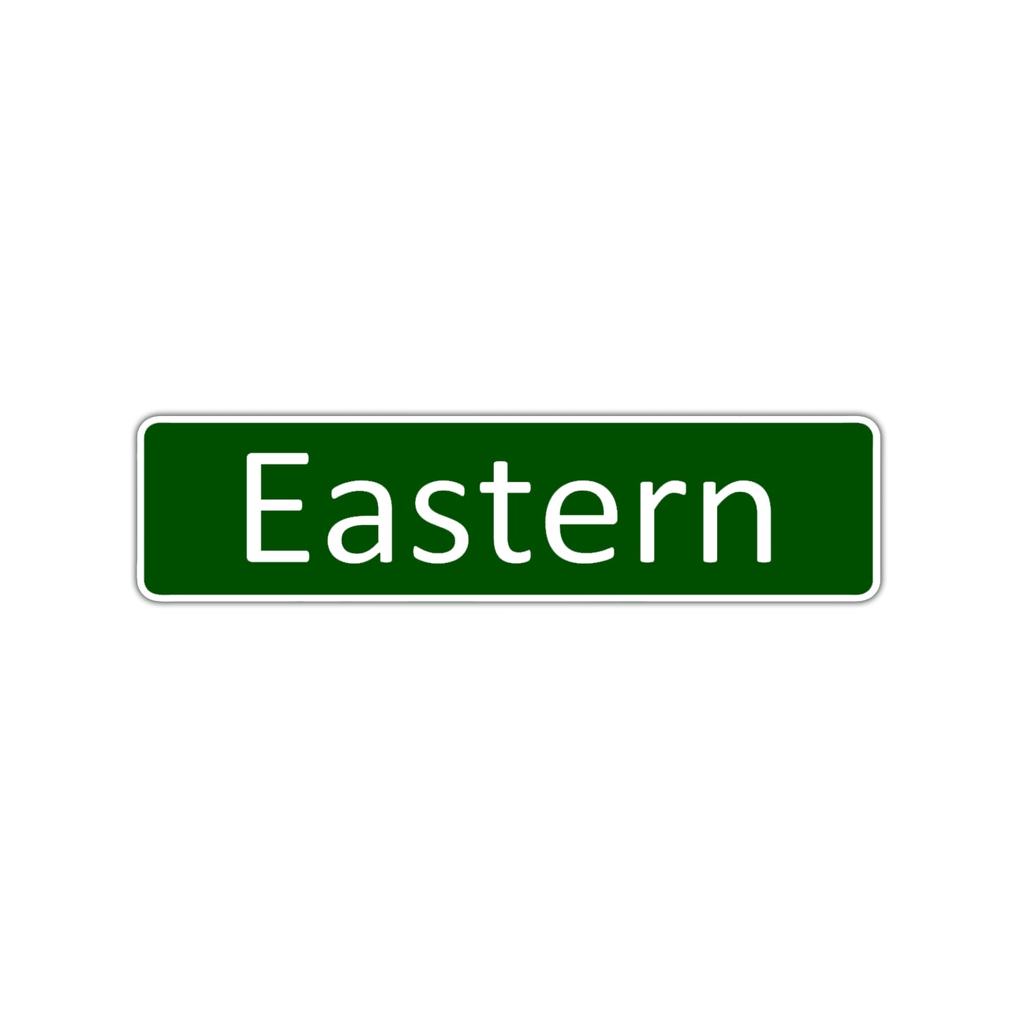 Eastern Aluminum Street Sign Green