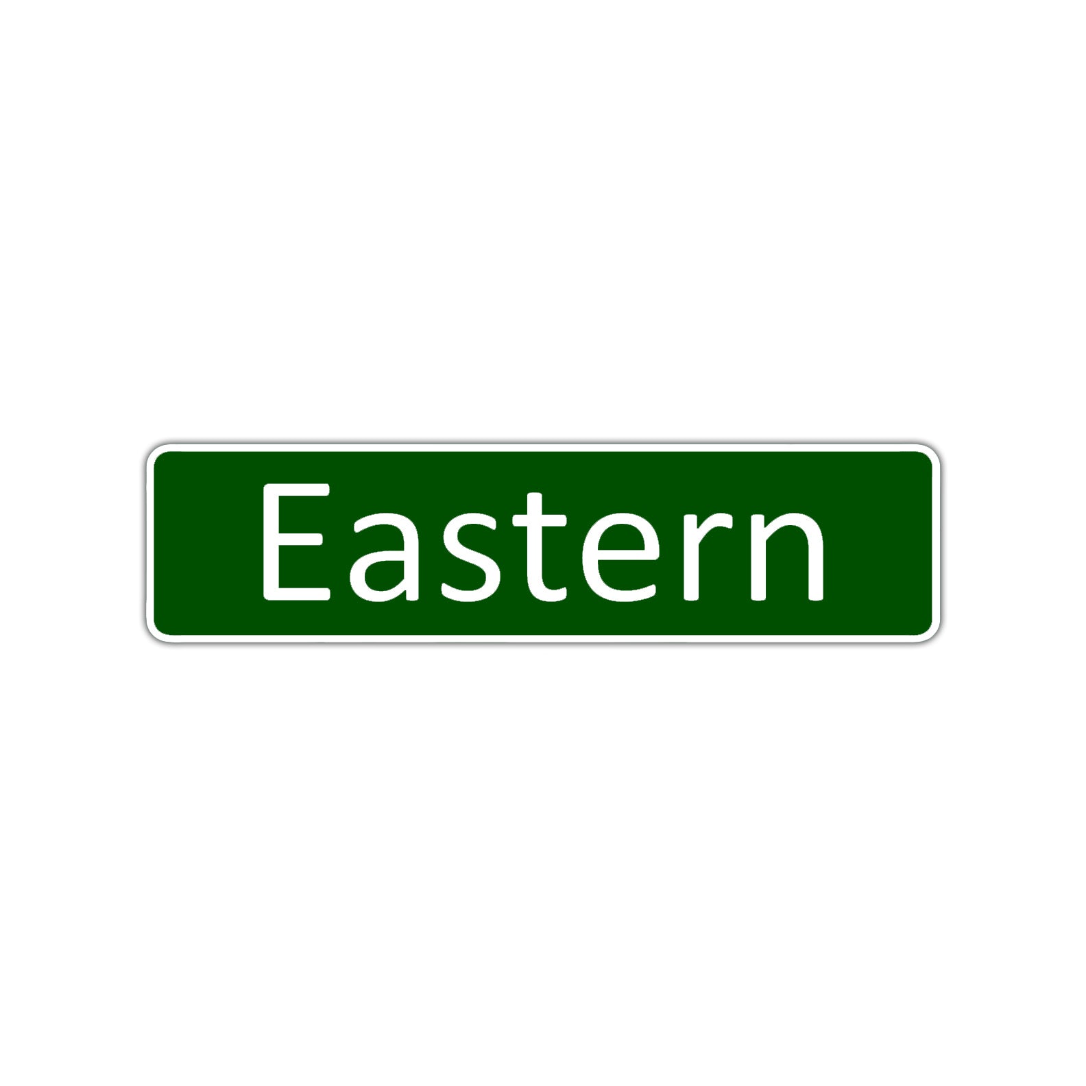 Eastern Aluminum Street Sign Green