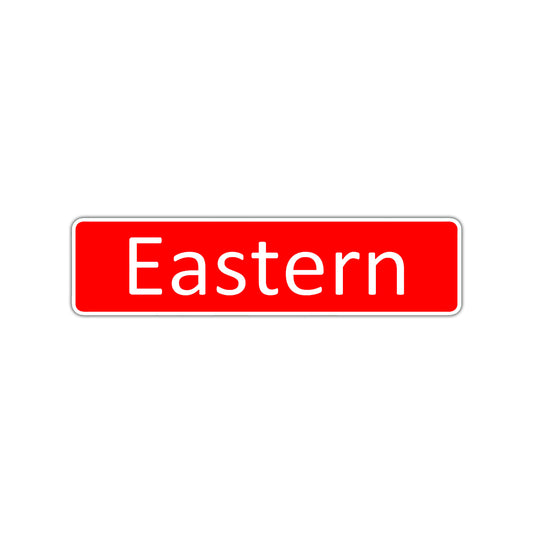 Eastern Aluminum Street Sign Red