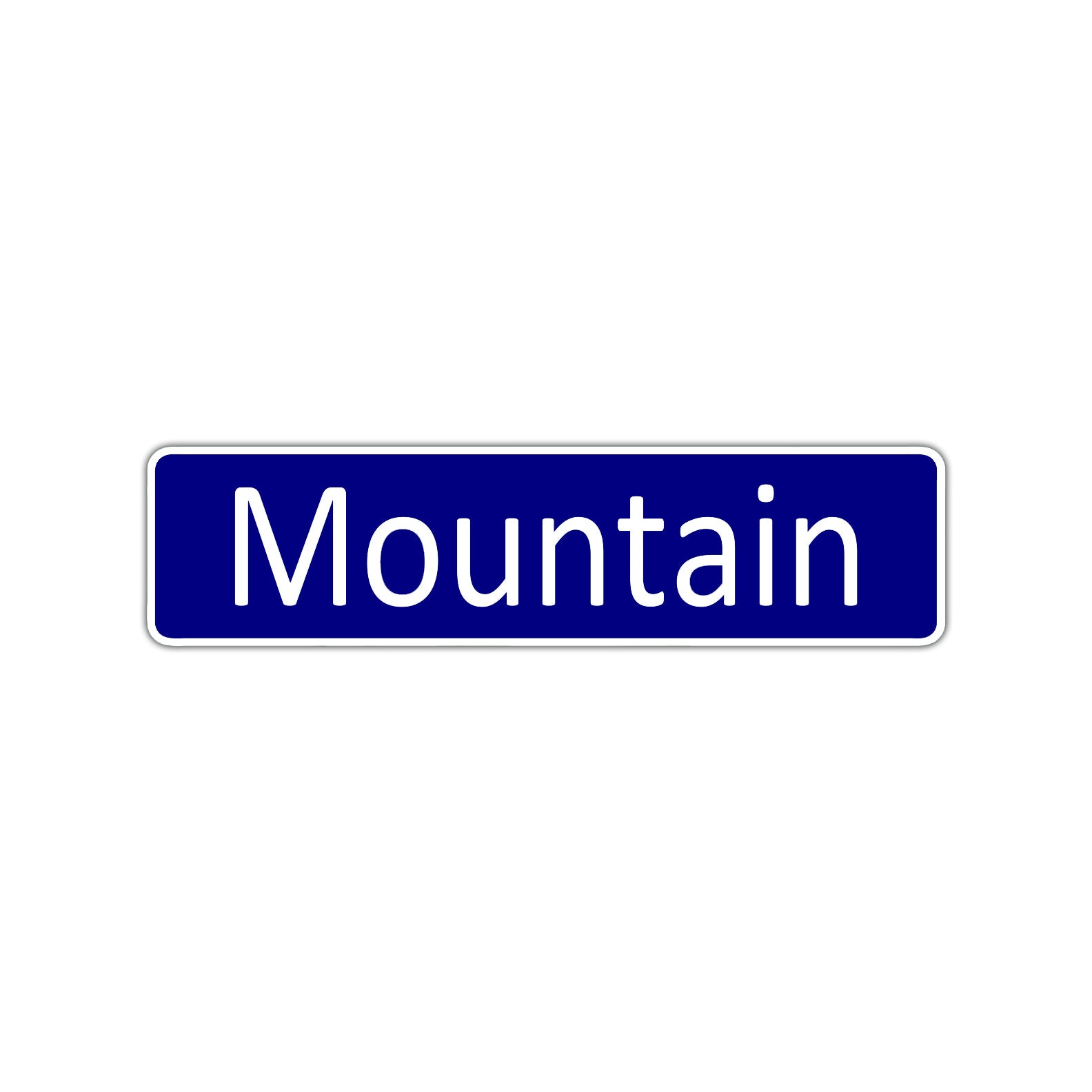 Mountain Aluminum Street Sign Blue