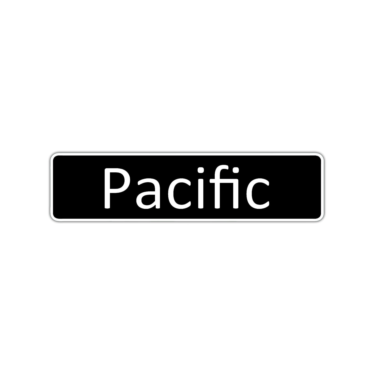 Pacific Aluminum Street Sign Black
