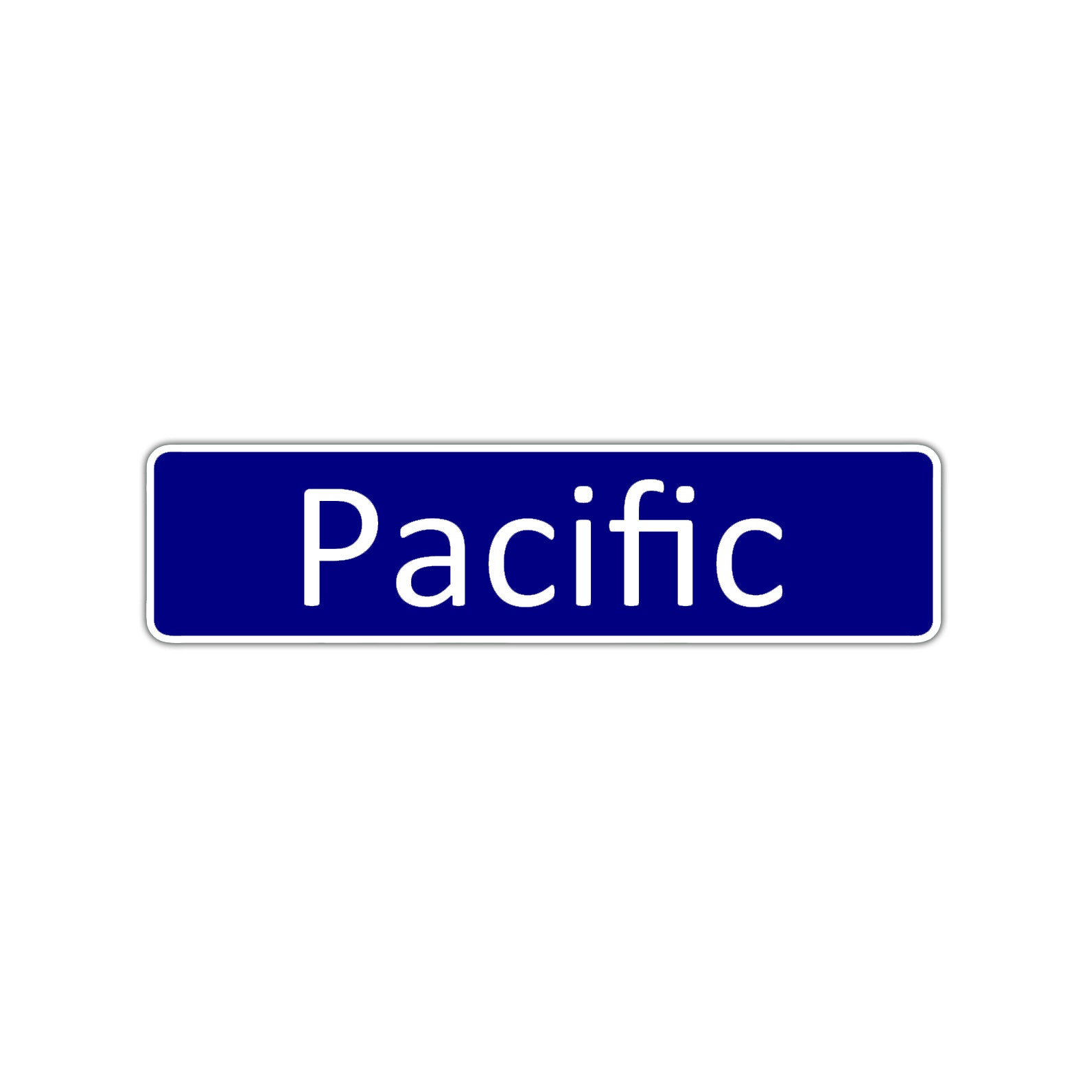 Pacific Aluminum Street Sign Blue