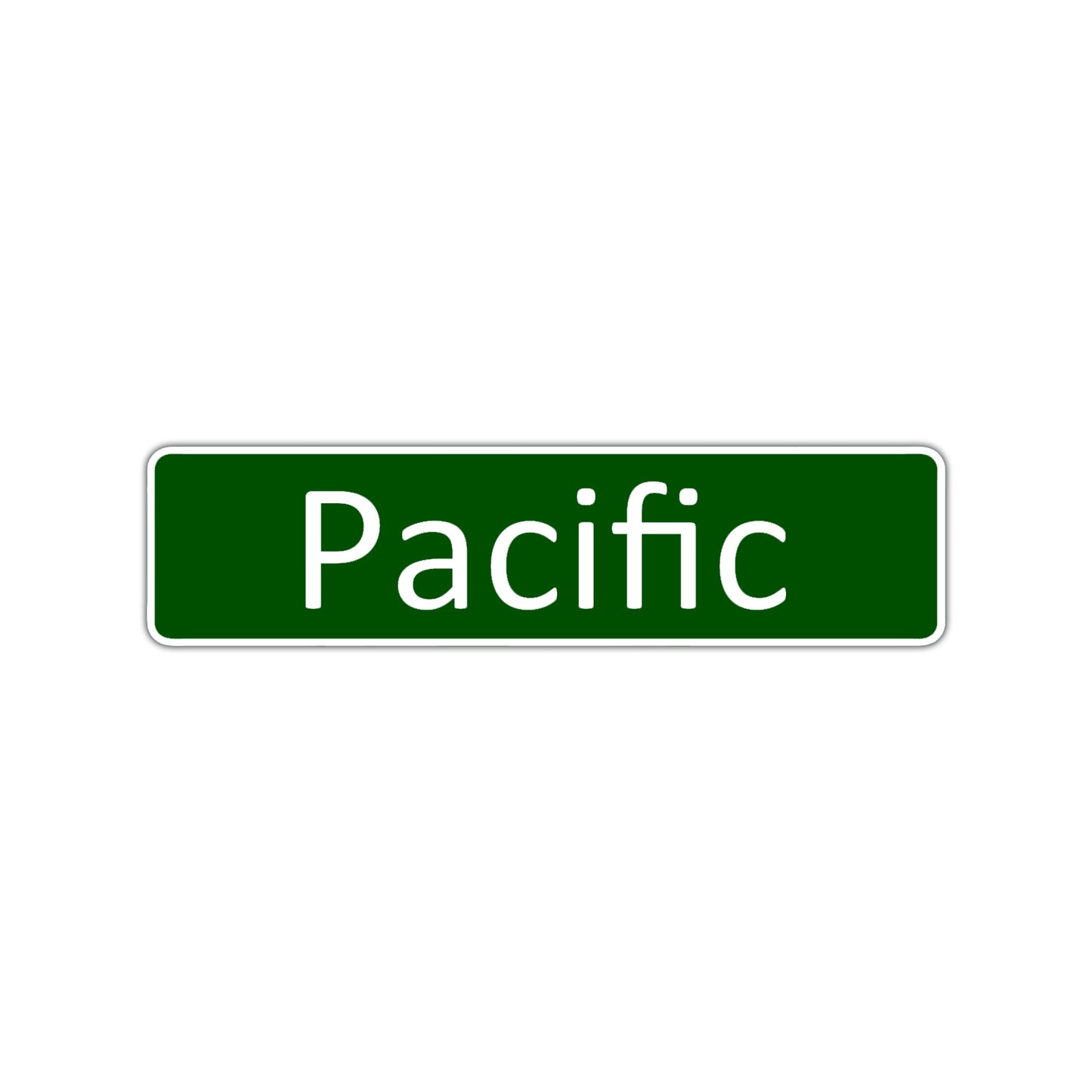 Pacific Aluminum Street Sign Green