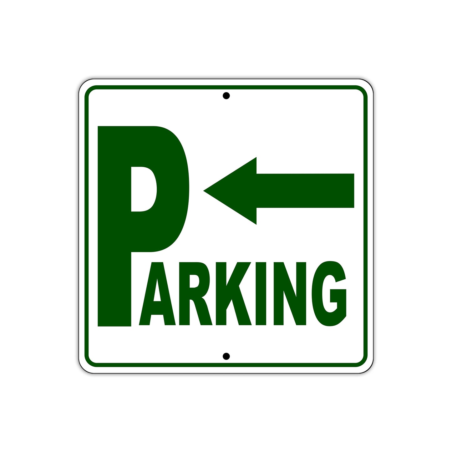 Parking Left Side Reserved Parking Square Aluminum Metal Sign