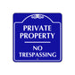 Private Property No Trespassing Aluminum Metal Sign