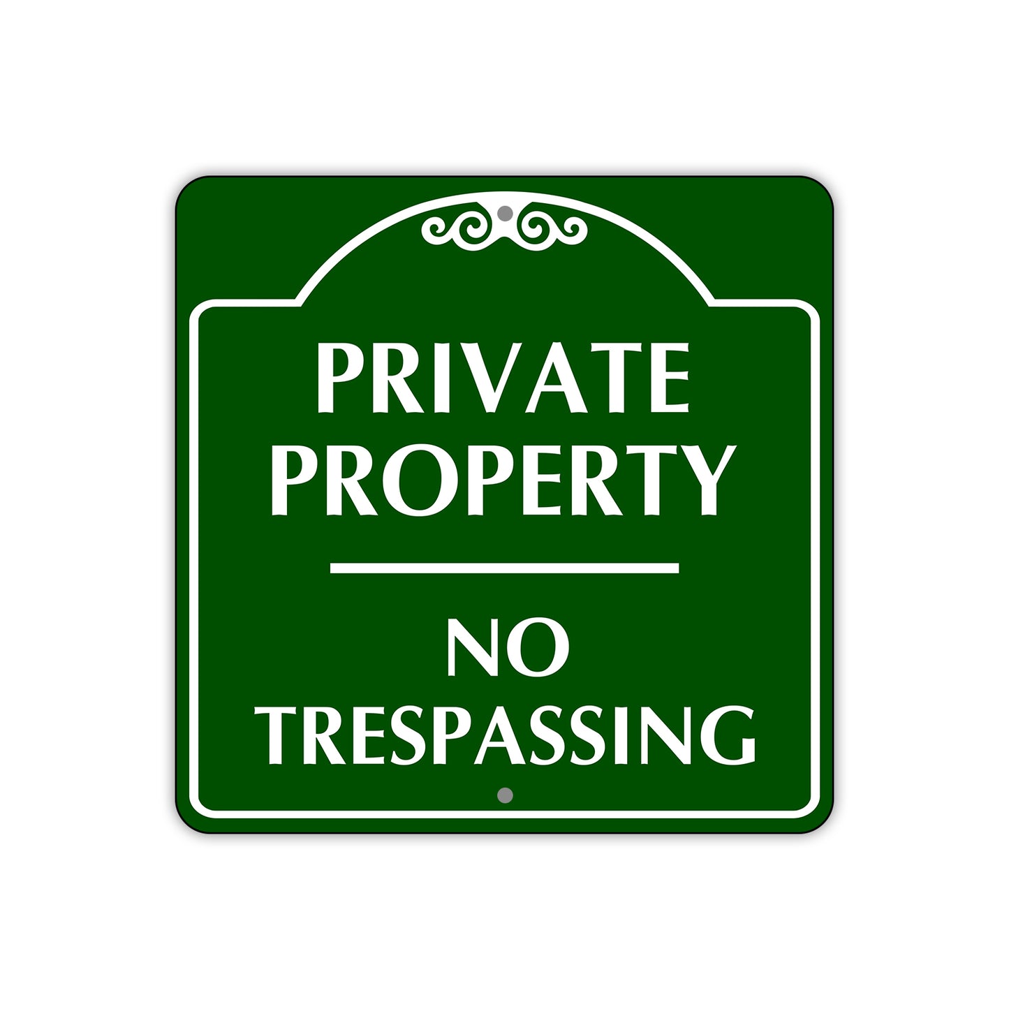 Private Property No Trespassing Square  Sign