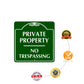 Private Property No Trespassing Metal Sign Protection