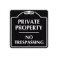 Private Property No Trespassing Square Aluminum Sign