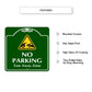 No Parking Tow Away Zone Square Aluminum Metal Sign