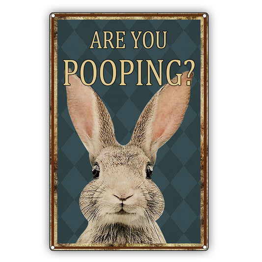 Are You Pooping Wall Décor Vintage Décor Metal Sign