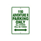 1190 adventure r parking only all others will be towed sign 
