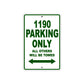 1190 parking only all others will be towed aluminum sign 