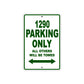 1290 Parking Only All Others Will Be Towed Sign