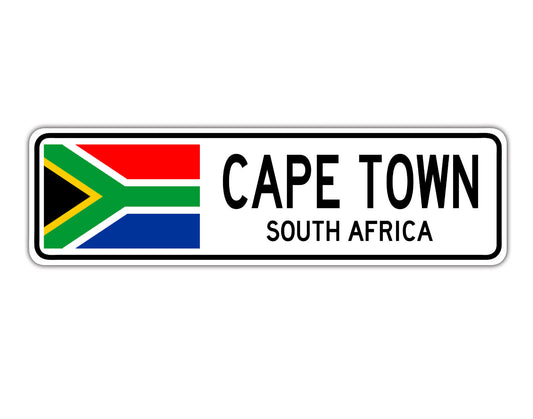 Cape Town South Africa Country City Flag Aluminum Metal Sign