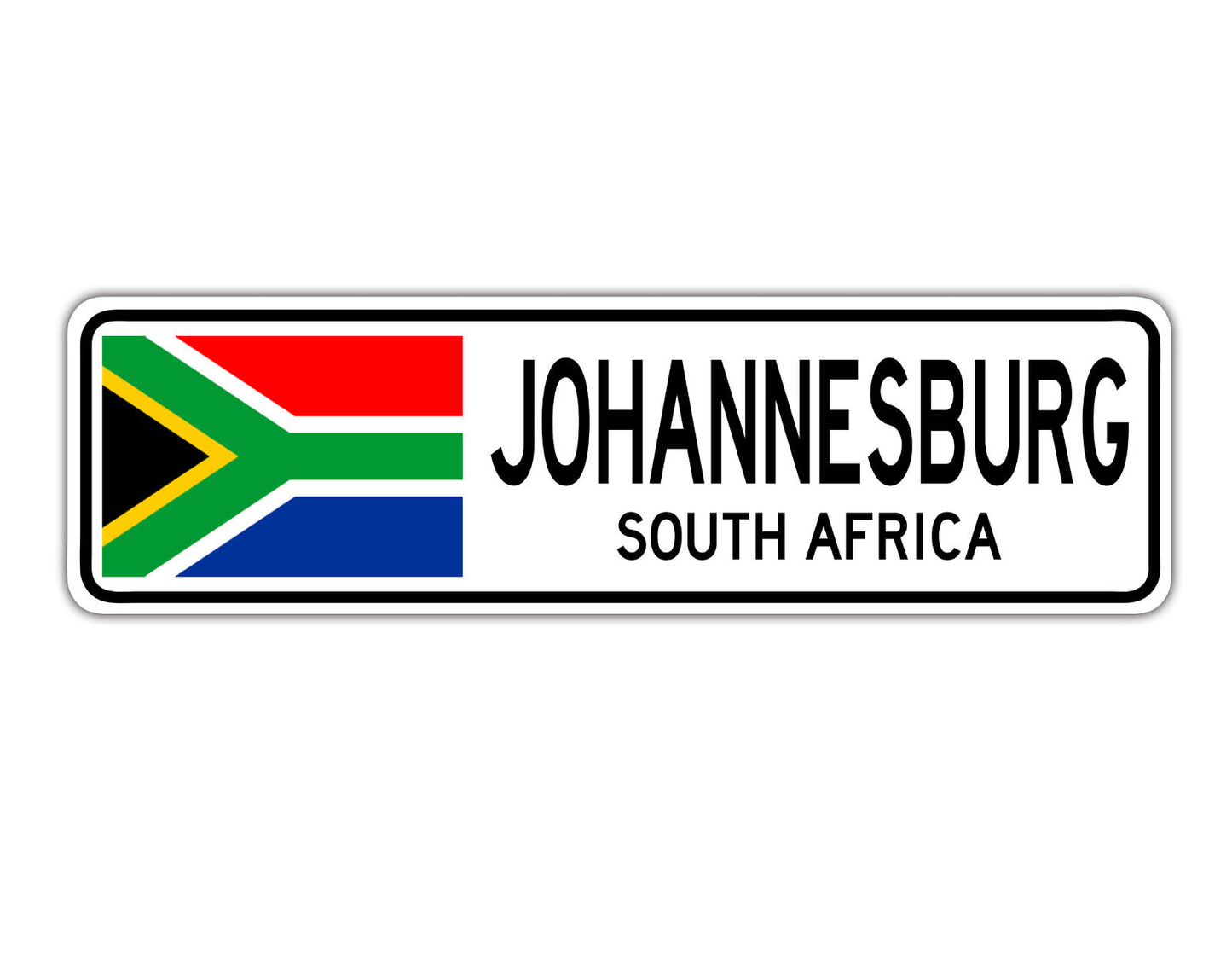 Johannesburg South Africa Country City Flag Aluminum Metal Sign