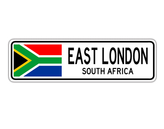 East London South Africa Country City Flag Aluminum Metal Sign