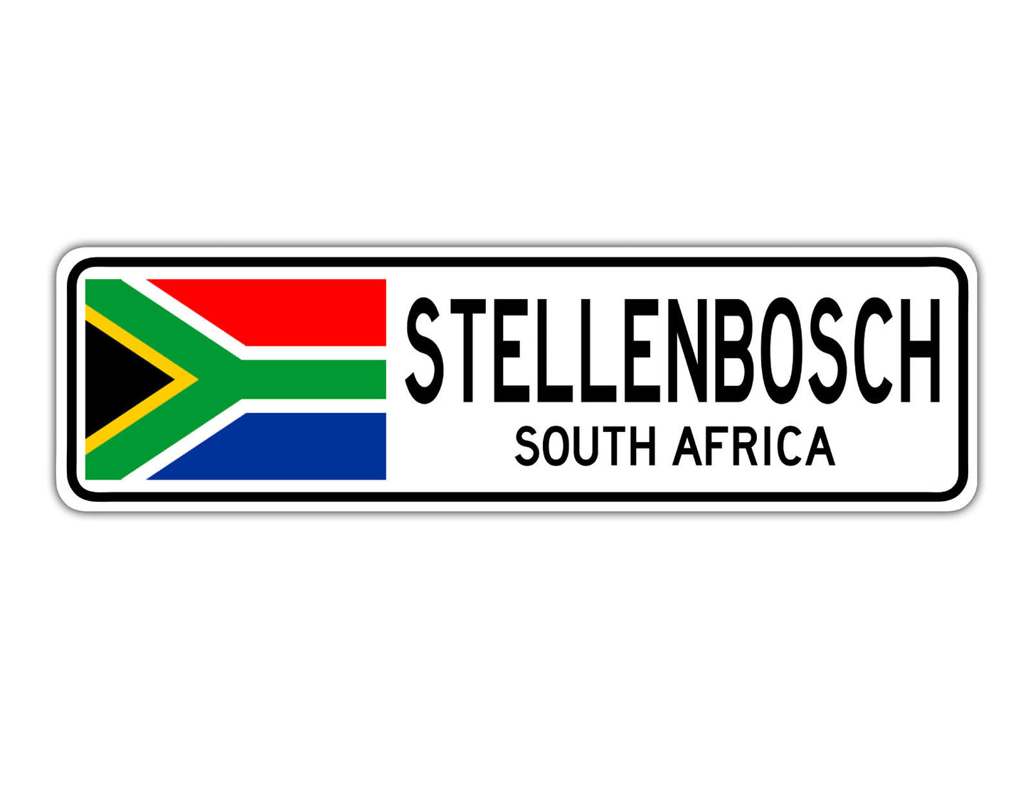 Stellenbosch South Africa Country City Flag Aluminum Metal Sign