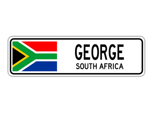 George South Africa Country City Flag Aluminum Metal Sign