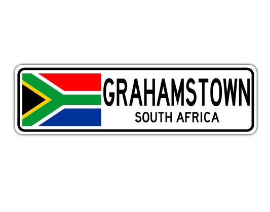 Grahamstown South Africa Country City Flag Aluminum Metal Sign