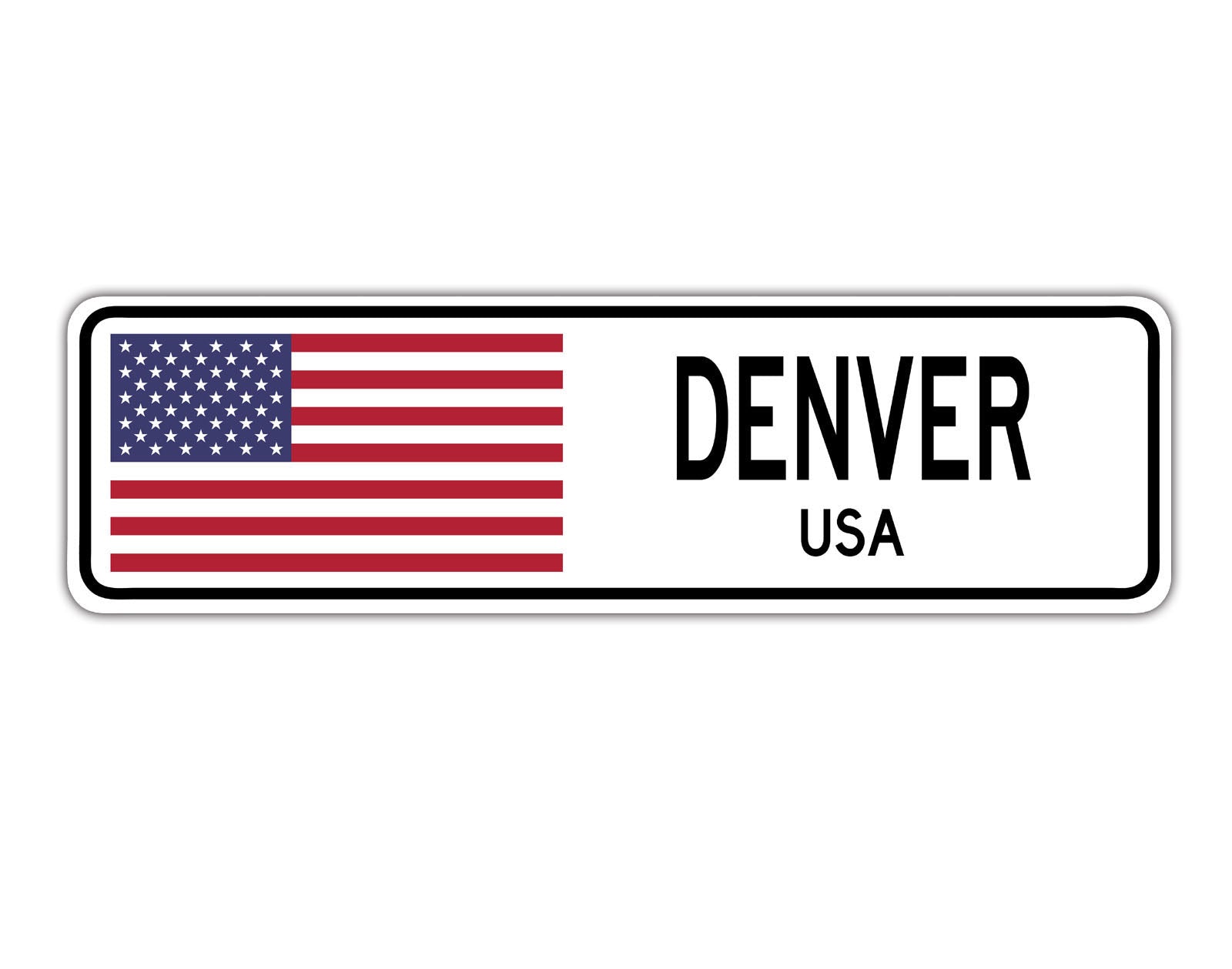 Denver USA Country City Flag Aluminum Metal Sign