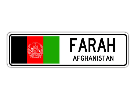 Farah Afghanistan Country City Flag Aluminum Metal Sign