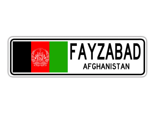 Fayzabad Afghanistan Country City Flag Aluminum Metal Sign