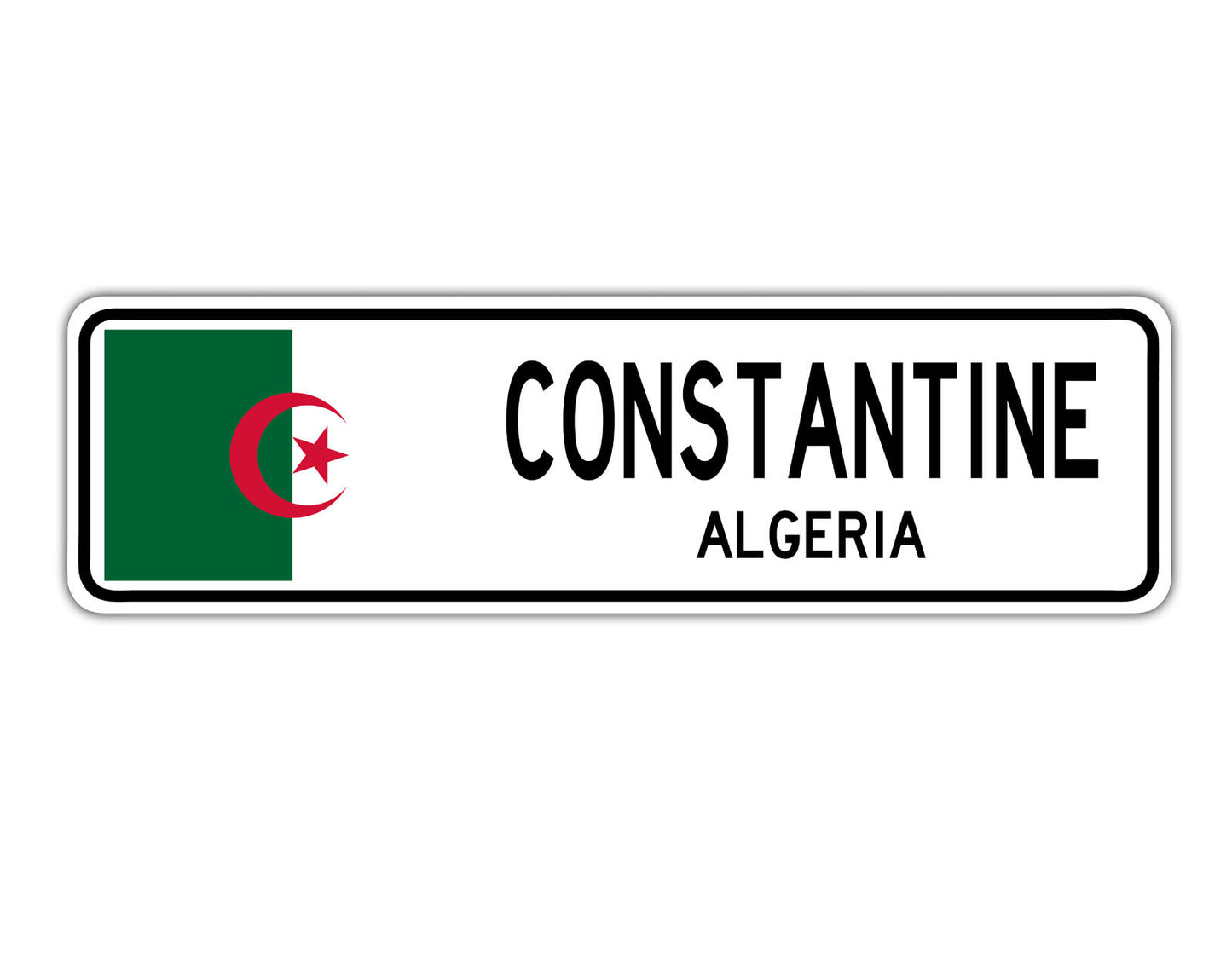 Constantine Algeria Country City Flag Aluminum Metal Sign