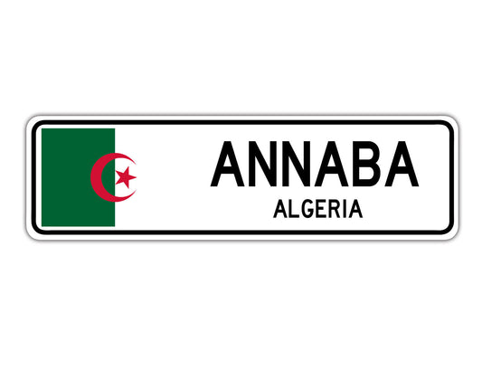 Annaba Algeria Country City Flag Aluminum Metal Sign