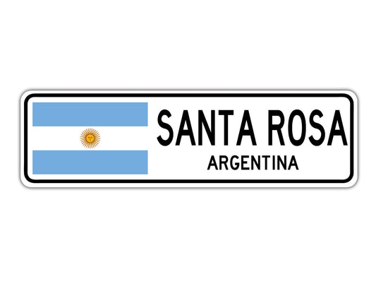 Santa Rosa Argentina Country City Flag Aluminum Metal Sign