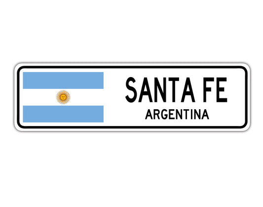 Santa Fe Argentina Country City Flag Aluminum Metal Sign