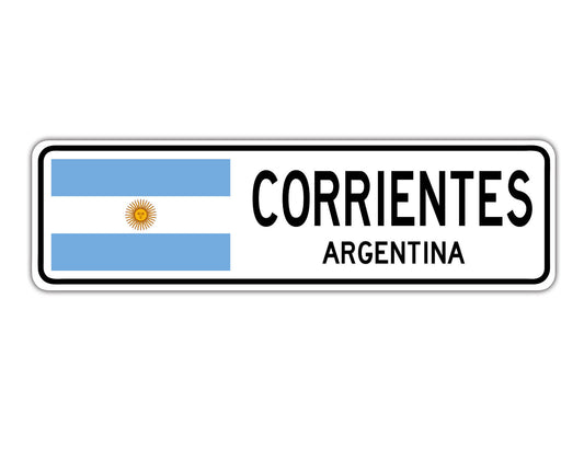 Corrientes Argentina Country City Flag Aluminum Metal Sign