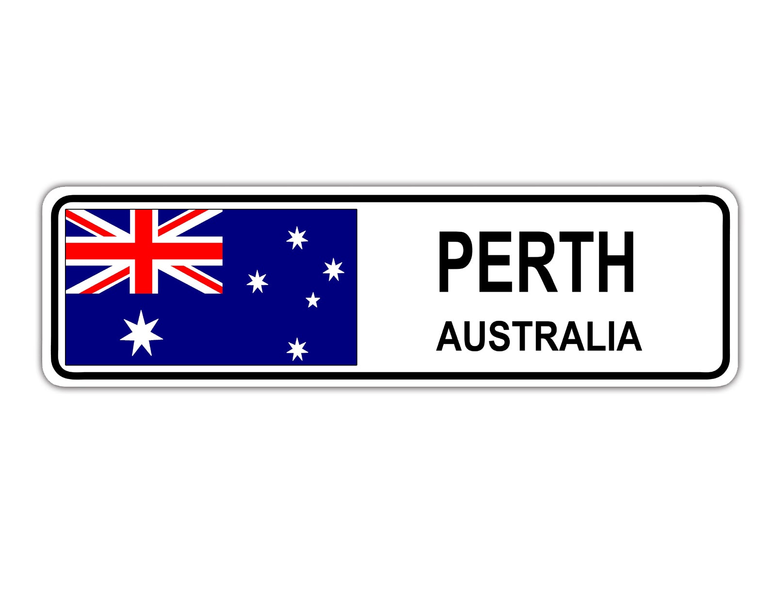 Perth Australia Country City Flag Aluminum Sign – Sign Fever