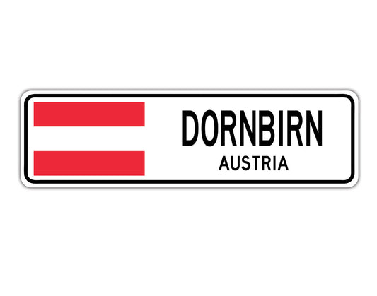 Dornbirn Austria Country City Flag Aluminum Metal Sign