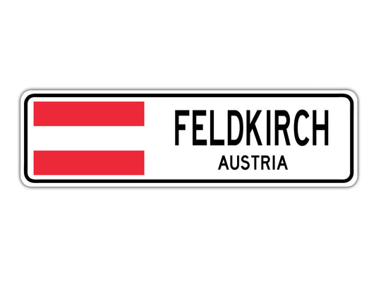 Feldkirch Austria Country City Flag Aluminum Metal Sign