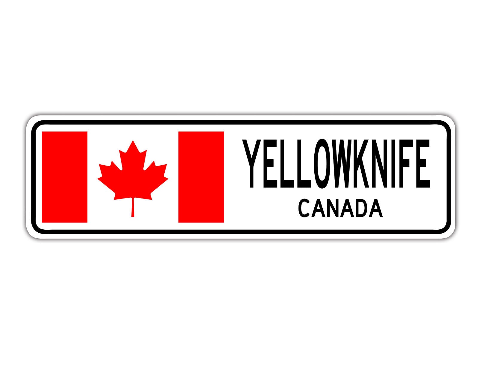 Yellowknife Canada Country City Flag Aluminum Metal Sign