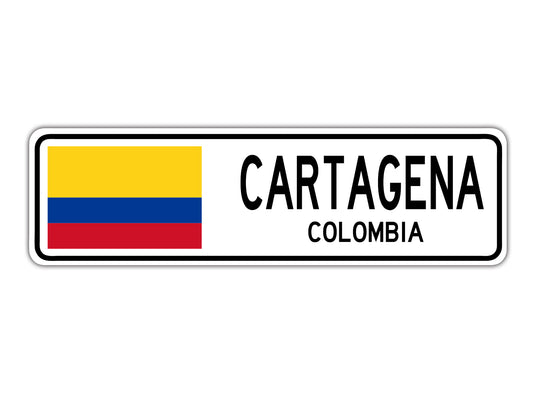 Cartagena Colombia Country City Flag Aluminum Metal Sign
