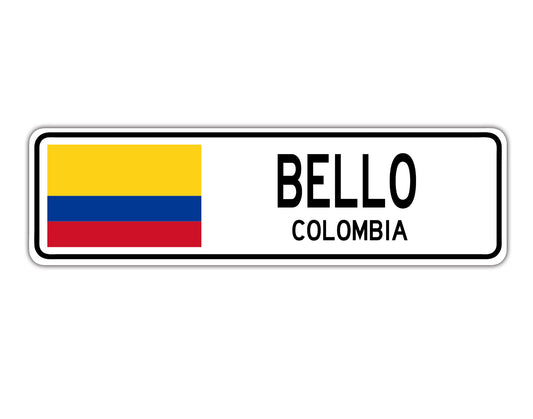 Bello Colombia Country City Flag Aluminum Metal Sign 