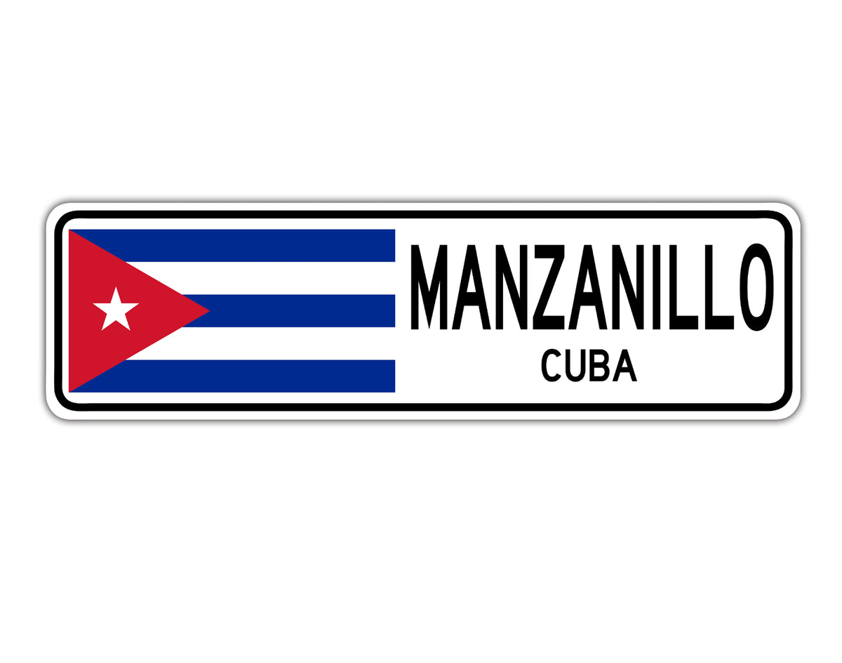 Manzanillo Cuba Country City Flag Aluminum Sign – Sign Fever