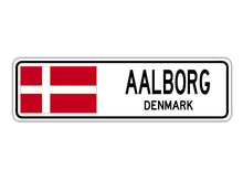 Aalborg Denmark Country City Flag Aluminum Metal Sign
