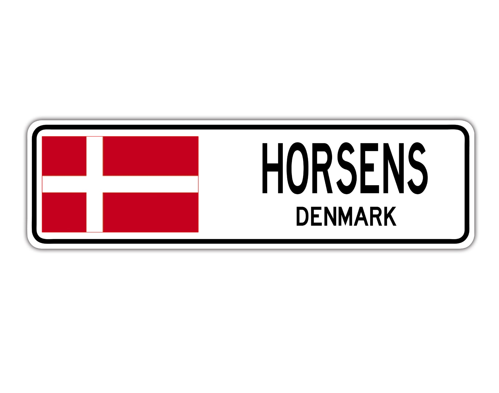 Horsens Demark Country City Flag Aluminum Metal Sign