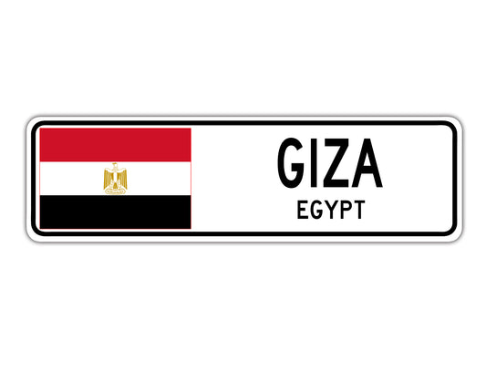 Giza Egypt Country City Flag Aluminum Metal Sign