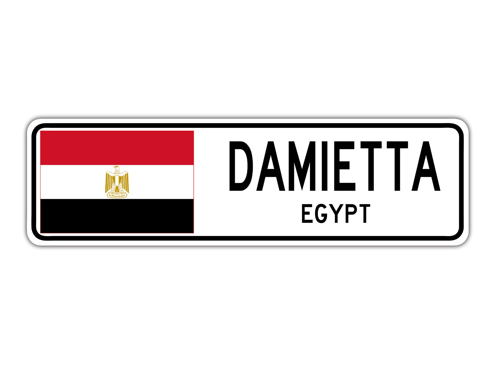 Damietta Egypt Country City Flag Aluminum Metal Sign