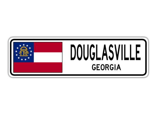 Douglasville Georgia Country City Flag Aluminum Metal Sign