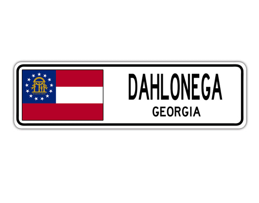 Dahlonega Georgia Country City Flag Aluminum Metal Sign