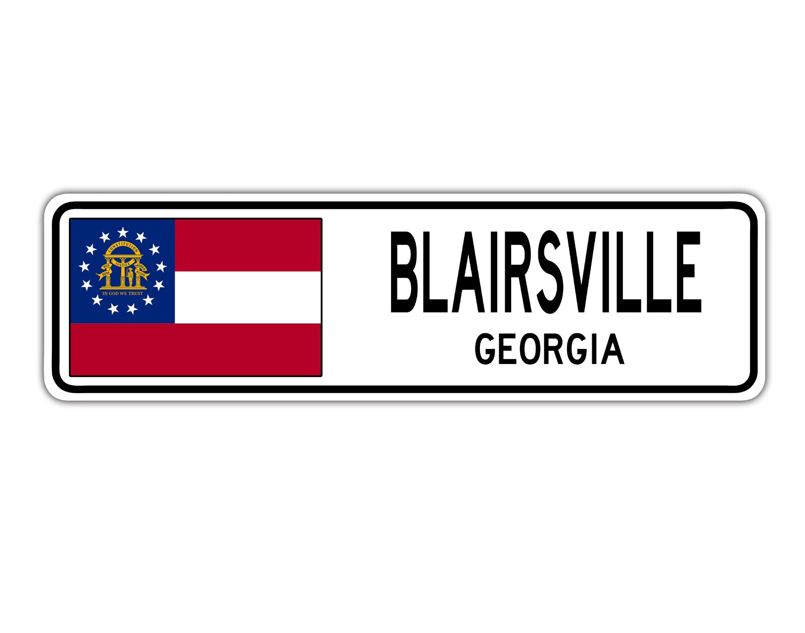 Blairsville Georgia Country City Flag Aluminum Metal Sign